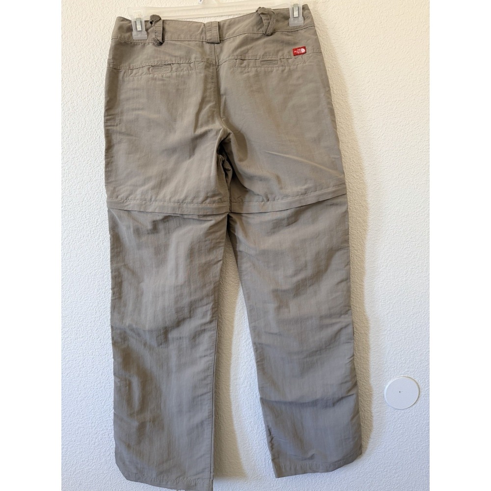 The North Face Womens Cargo Pants Size 8 Convertible Hiking Nylon Tan - Picture 3 of 16